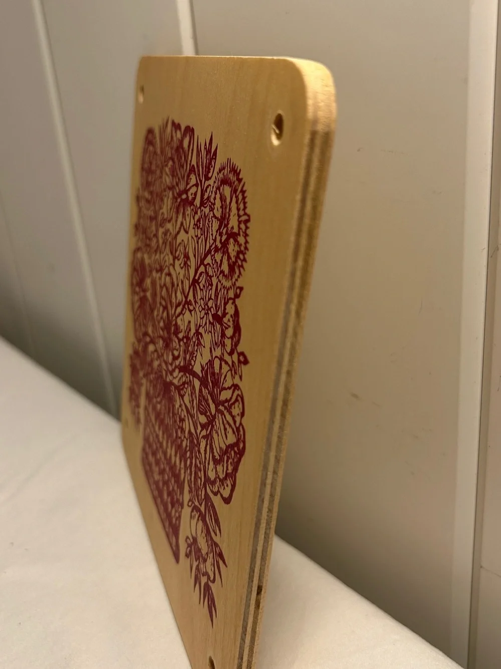 Vintage Wooden Flower Press Top Floral Craft Replacement Board boho art print